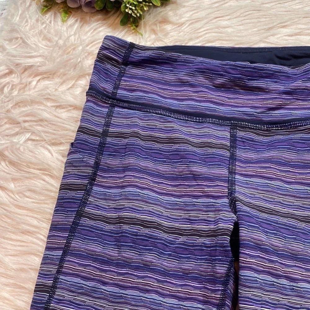 Lululemon Pace Rival Crop Leggings Spacedye Twist Ultra Violet sz 6